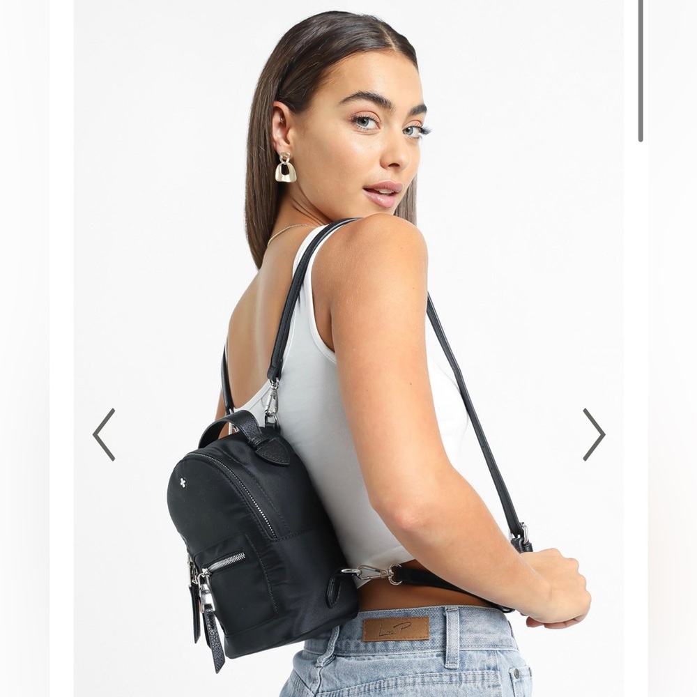 Peta and Jain Zoe Black Nylon Backpack